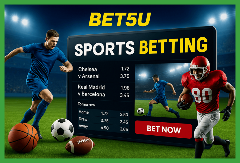 Aposte em apostas esportivas no cassino online BET5U