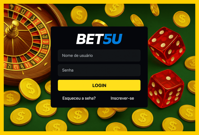 Criar uma nova Conta no plataforma BET5U